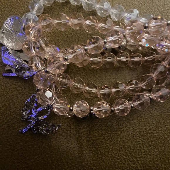 Light Pink Cancer Ribbon Bracelets - Picture 5 of 5